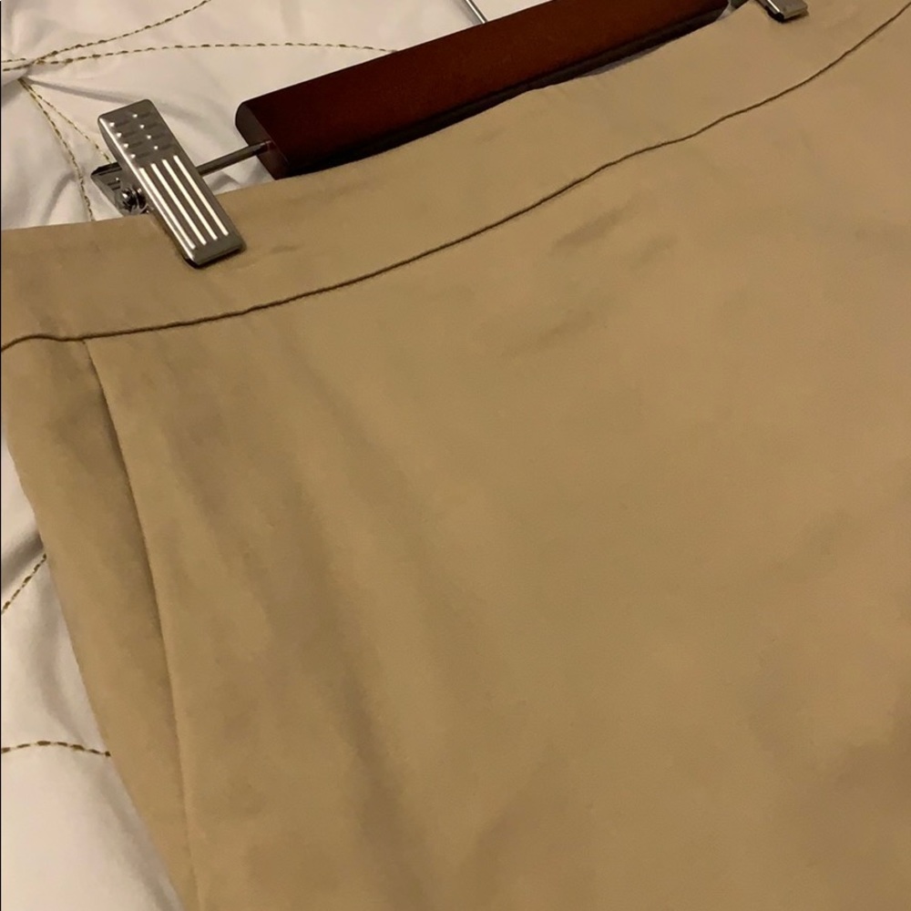 Tan Pencil Skirt with Pockets
